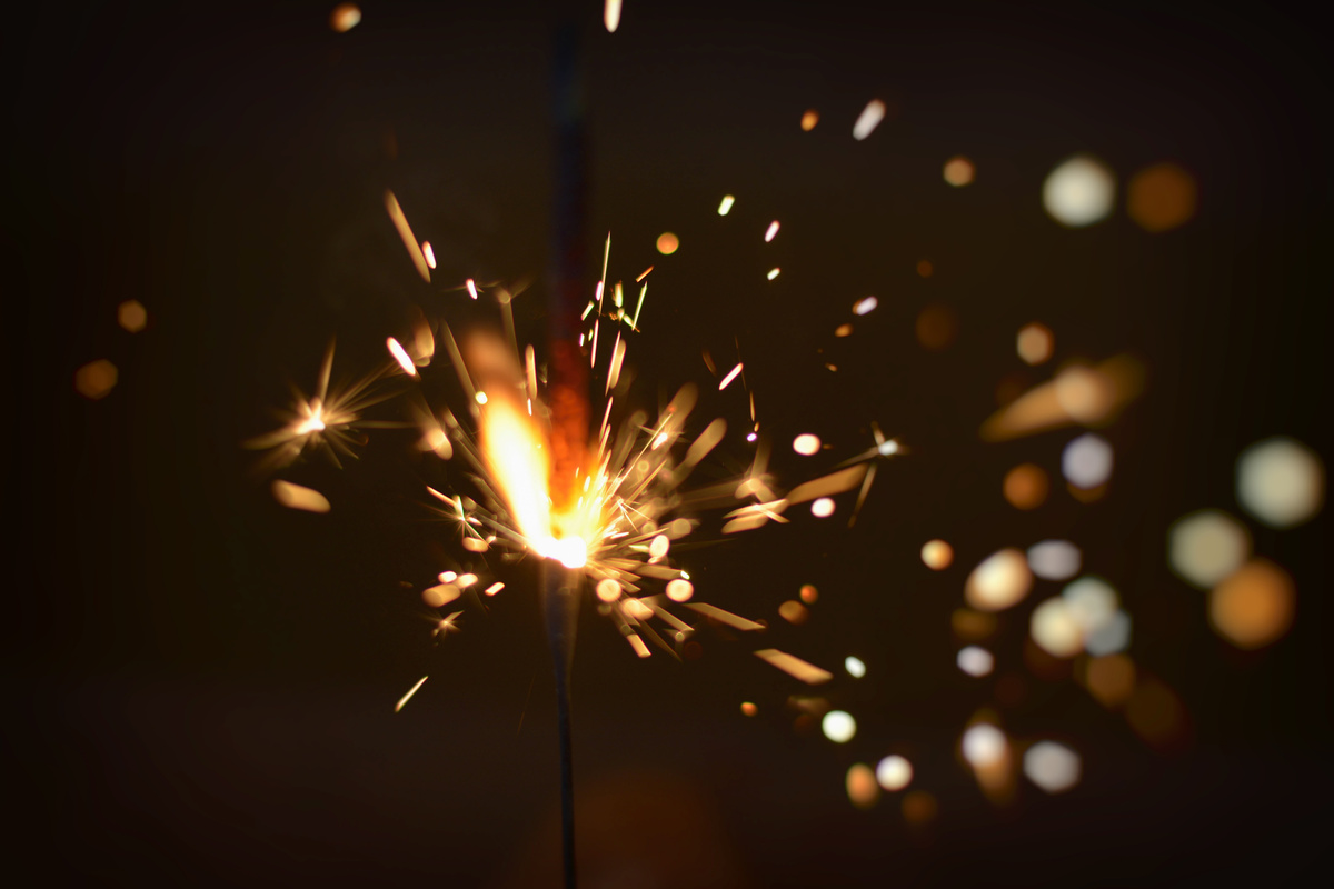 Celebration with Lighted Sparkles