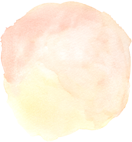 Orange Yellow Circle Stain Watercolor